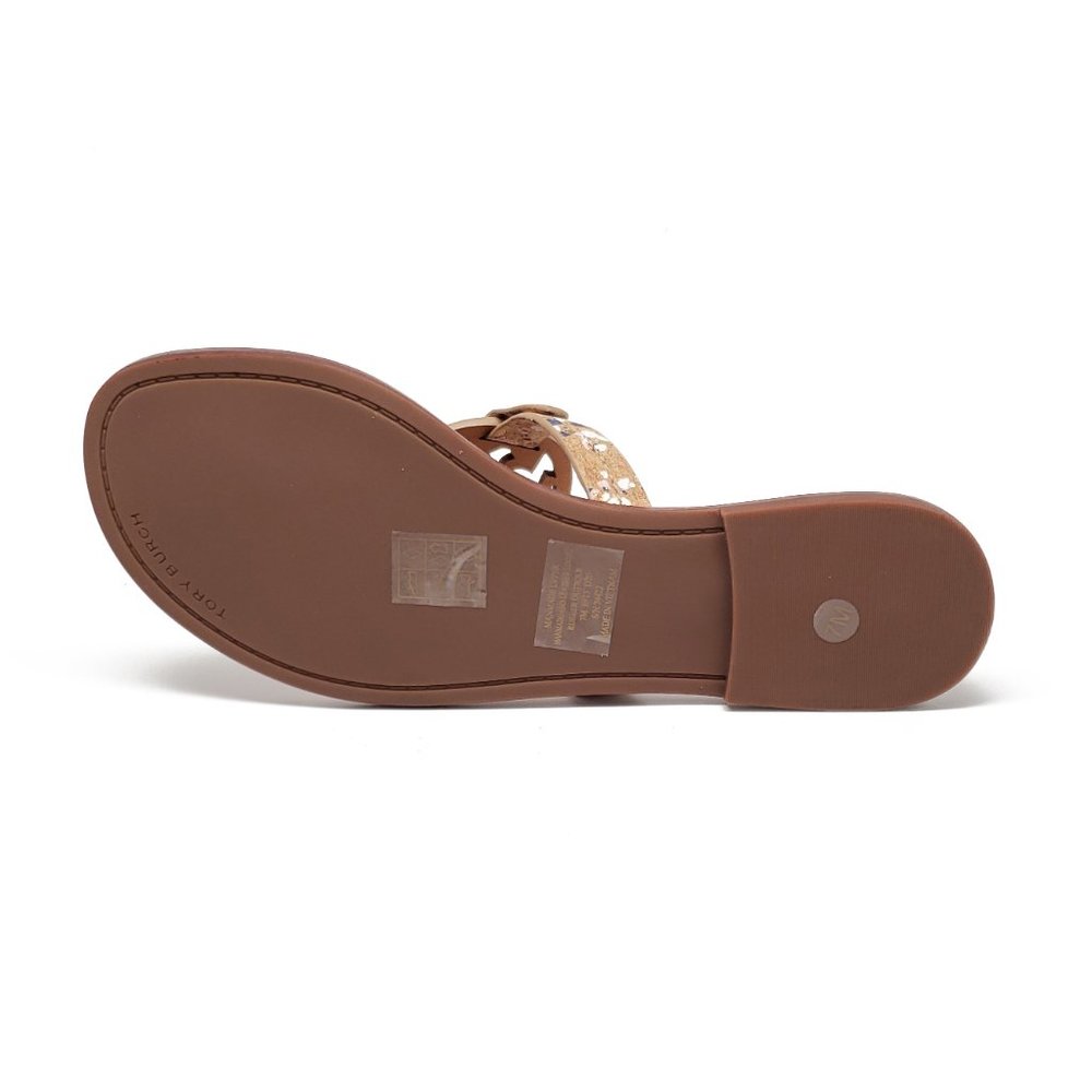 Tory Burch Miller Cork Sandals New Ivory Confetti - Picture 8 of 10
